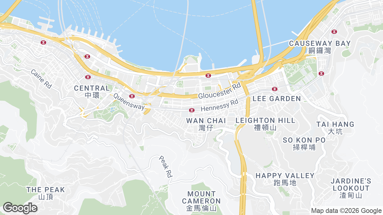 Map showing where Hong Commercial Centre, Wan Chai, Hong Kong is