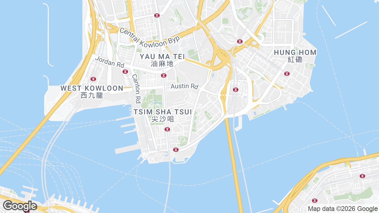 Map showing where Everglory Centre, Tsim Sha Tsui, Hong Kong is