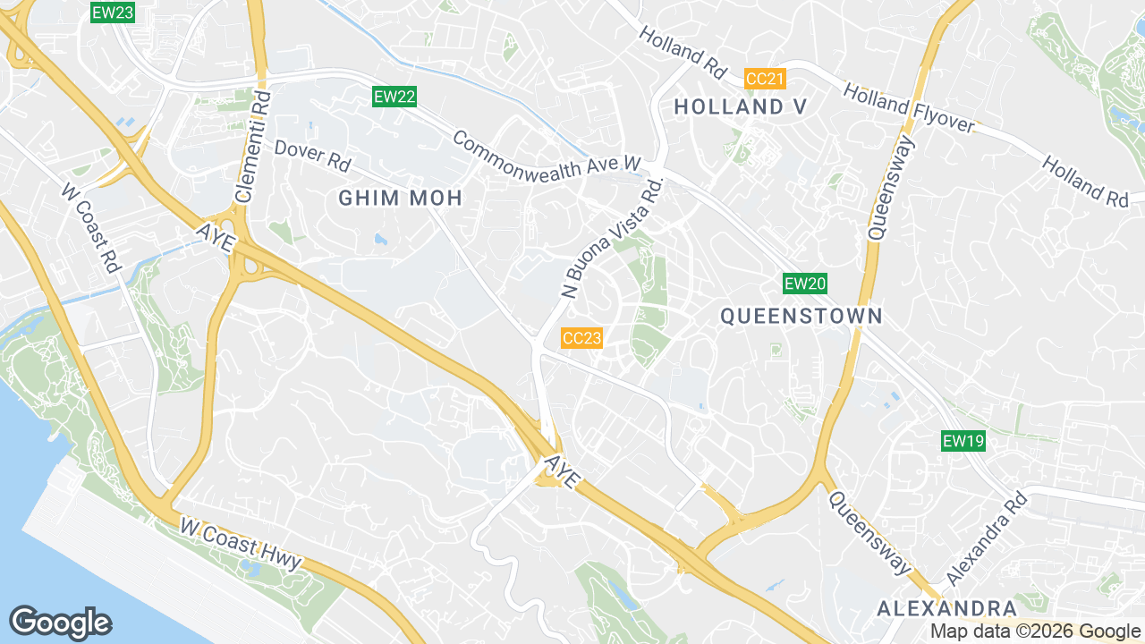 Map showing where Galaxis, Holland Village, Singapore is