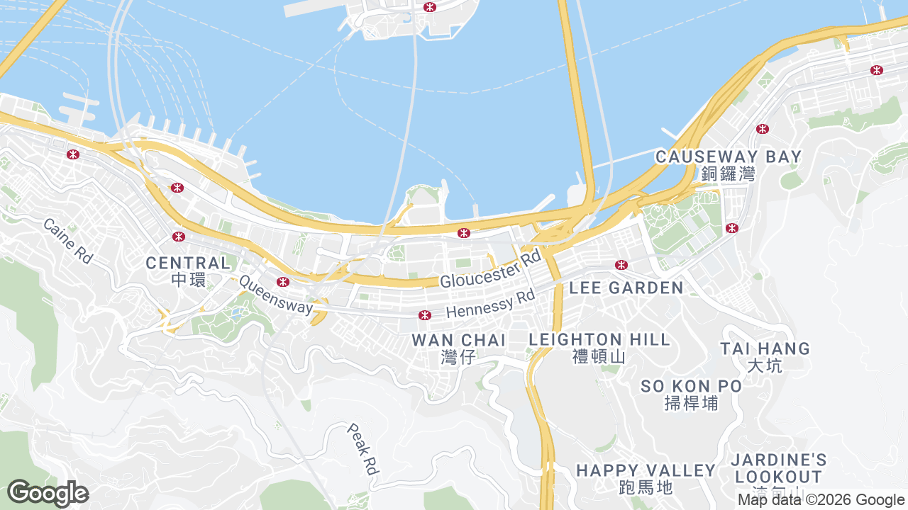Map showing where Great Eagle Centre, Wan Chai, Hong Kong is