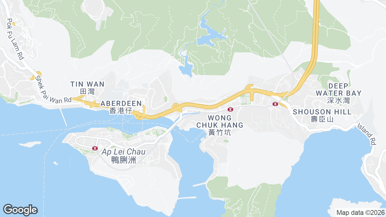 Map showing where Heung Wah Building, Wong Chuk Hang, Hong Kong is