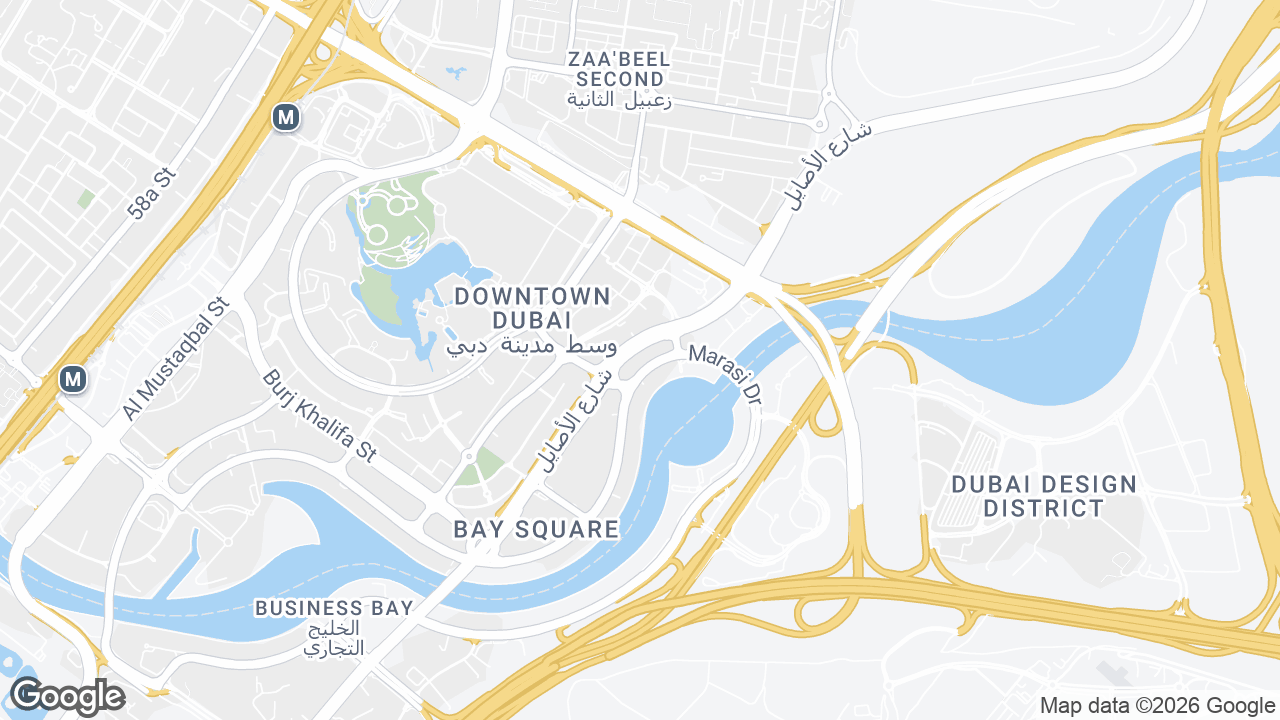Map showing where Empire Heights, Business Bay, Dubai is