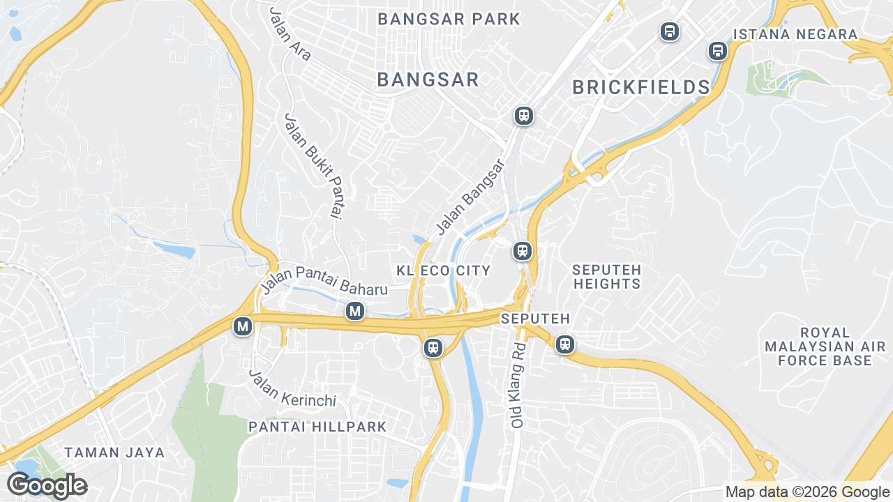 Map showing where Menara Southpoint, Mid Valley & KL Eco City, Kuala Lumpur is