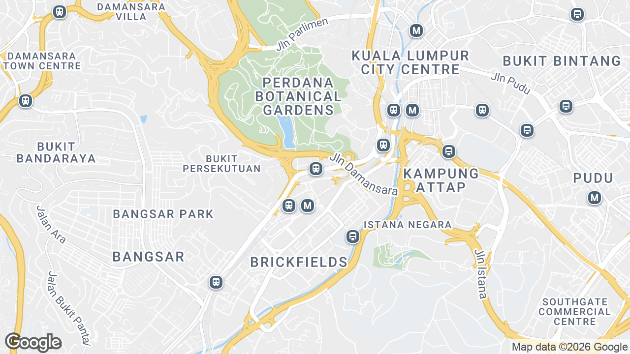 Map showing where Q Sentral, KL Sentral, Kuala Lumpur is