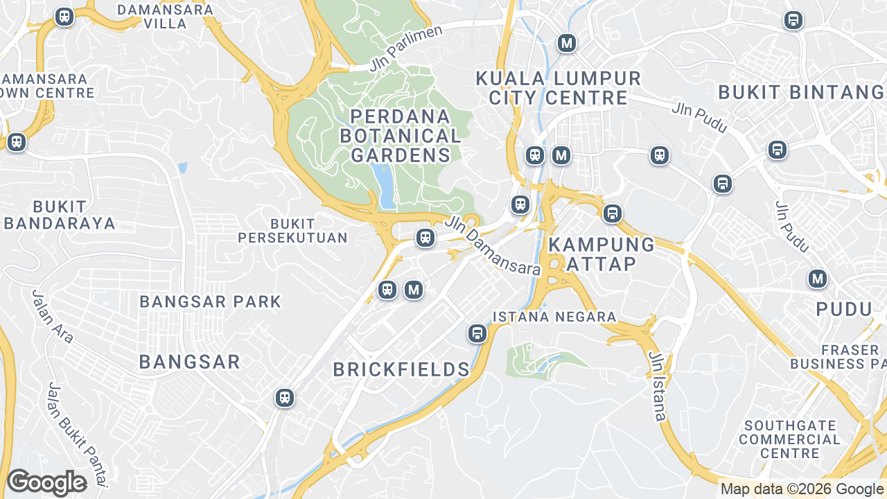 Map showing where Platinum Sentral, KL Sentral, Kuala Lumpur is