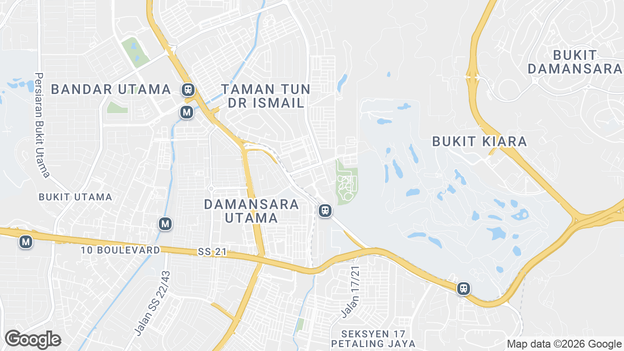 Map showing where TTDI, Damansara Heights & TTDI, Kuala Lumpur is