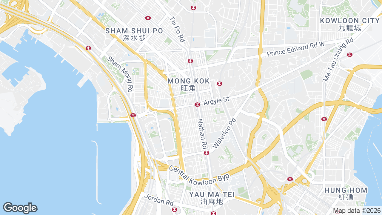 Map showing where Langham Place, Mong Kok, Hong Kong is
