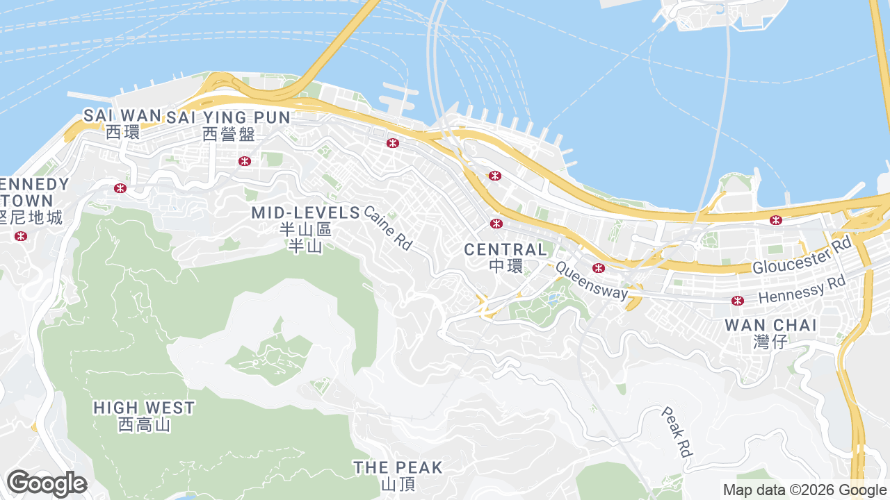 Map showing where LKF Tower, Central, Hong Kong is