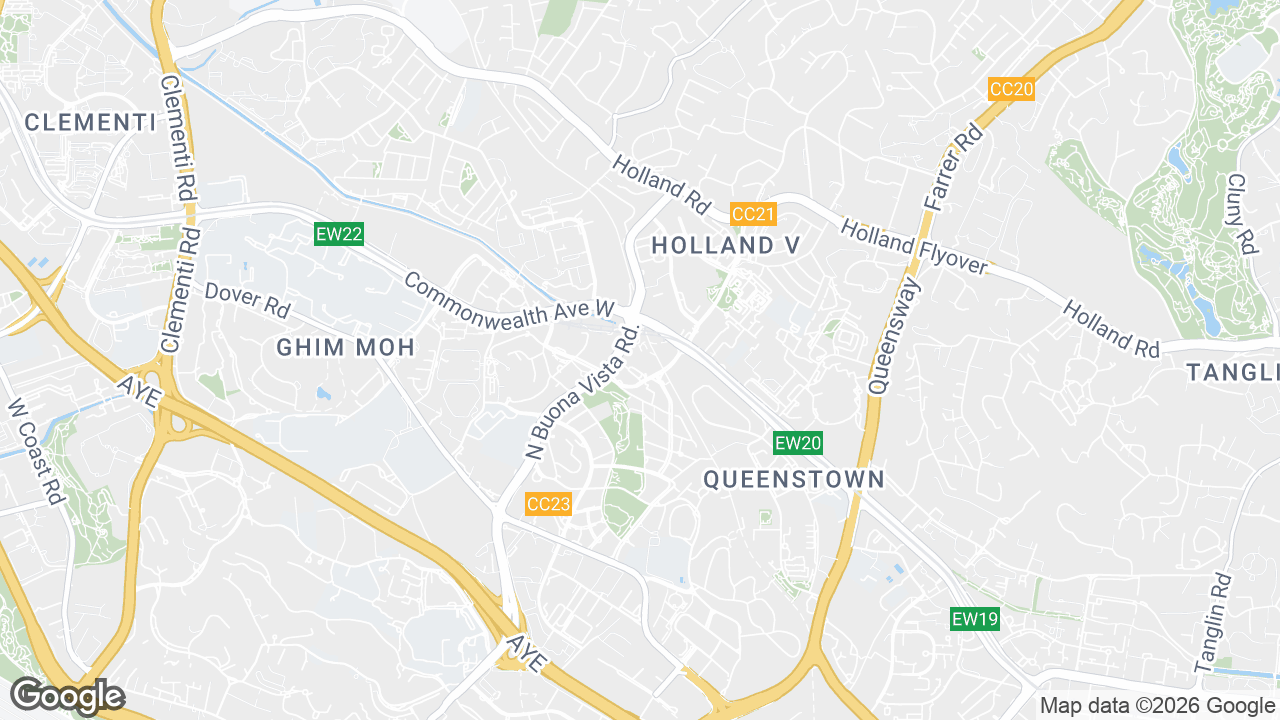 Map showing where Metropolis Tower 1, Holland Village, Singapore is