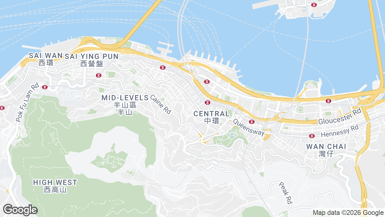 Map showing where Silver Fortune Plaza, Central, Hong Kong is
