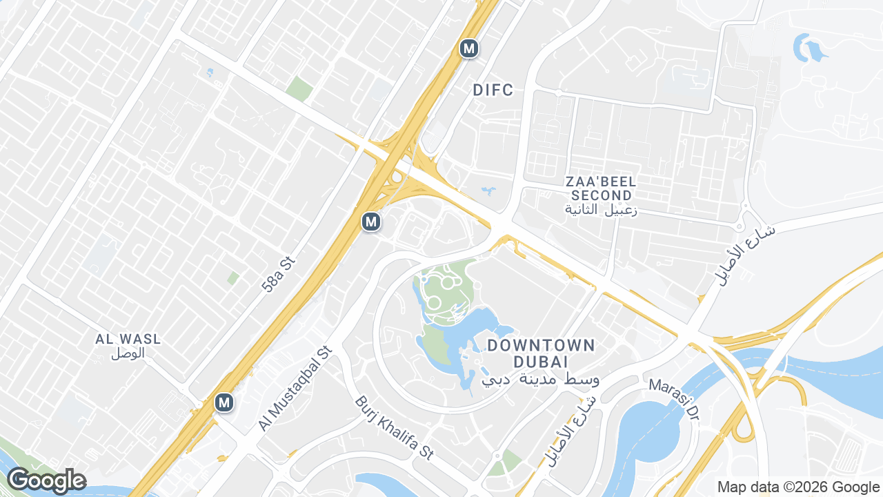 Map showing where Boulevard Plaza, Downtown Dubai, Dubai is