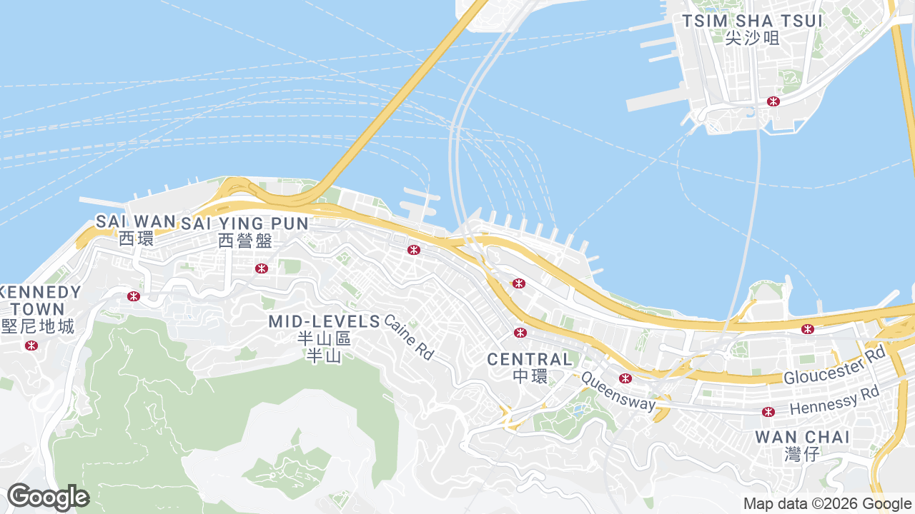 Map showing where Nan Fung Tower, Central, Hong Kong is