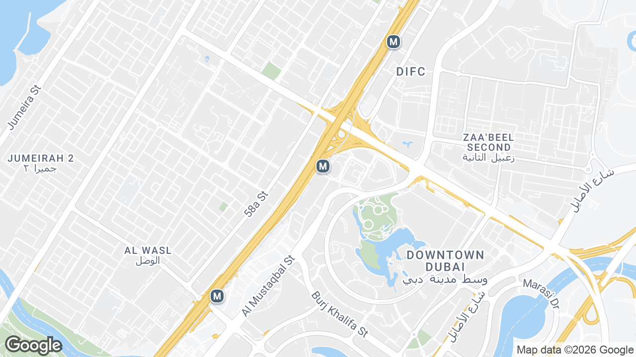Map showing where 48 Burj Gate, Downtown Dubai, Dubai is