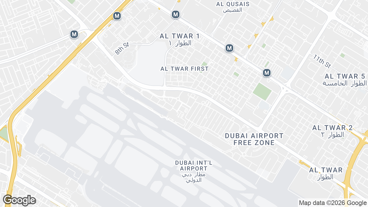 Map showing where 8W Building, Deira, Dubai is