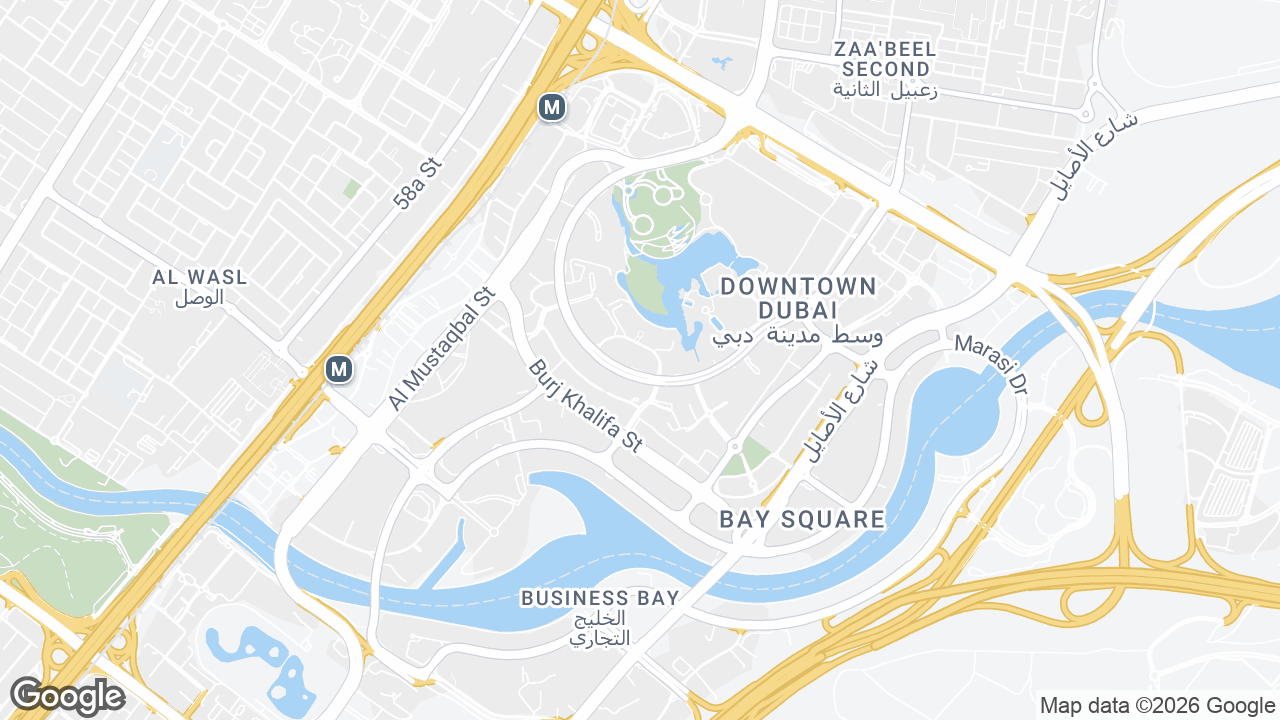 Map showing where Boulevard Tower, Downtown Dubai, Dubai is