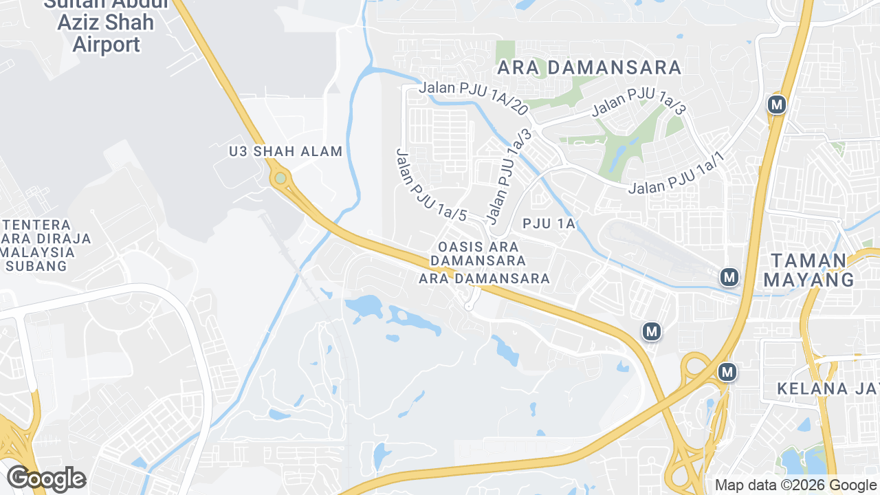 Map showing where Brunsfield Oasis Tower, Petaling Jaya & Selangor, Kuala Lumpur is