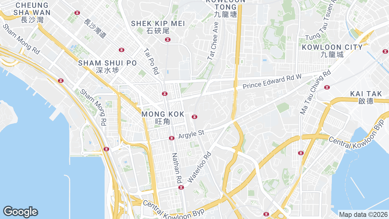 Map showing where Grand Century Place 2, Mong Kok, Hong Kong is