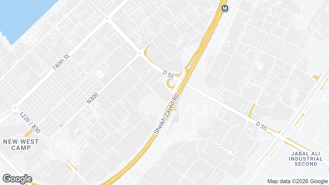 Map showing where Jafza One, Dubai South & DSO, Dubai is