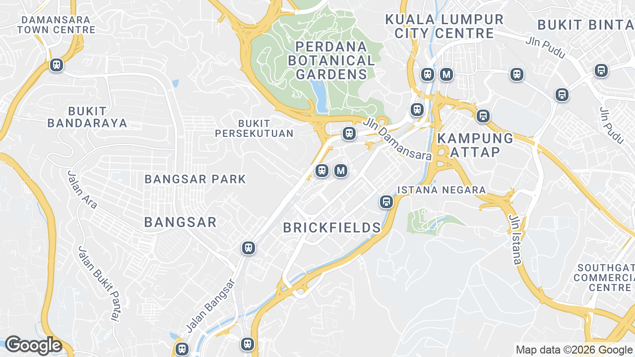 Map showing where Kuala Lumpur Sentral, KL Sentral, Kuala Lumpur is