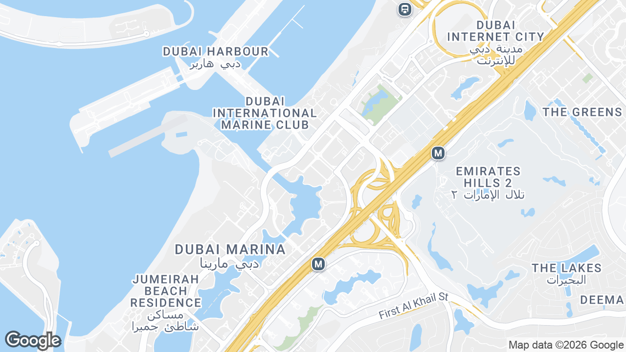 Map showing where Gate, Dubai Marina, Dubai is