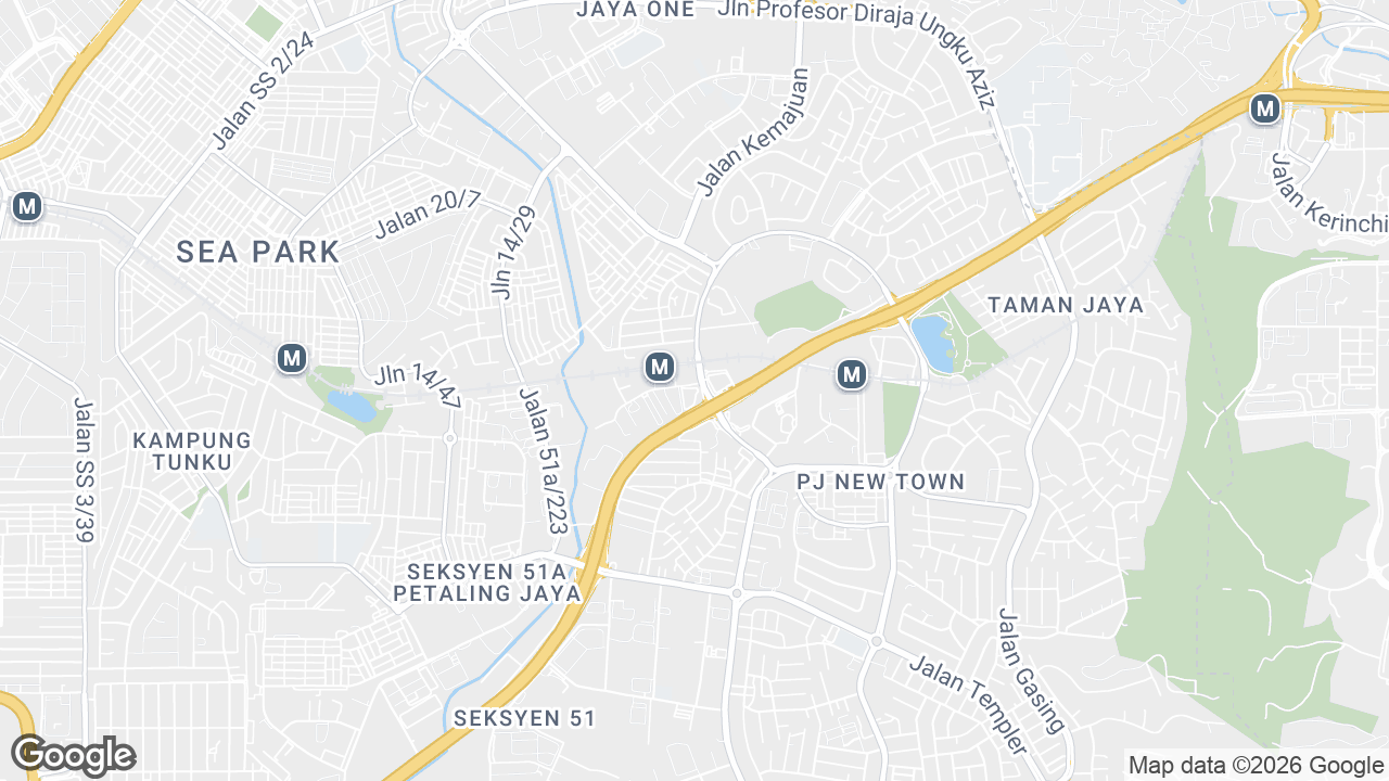 Map showing where Menara Axis, Petaling Jaya & Selangor, Kuala Lumpur is