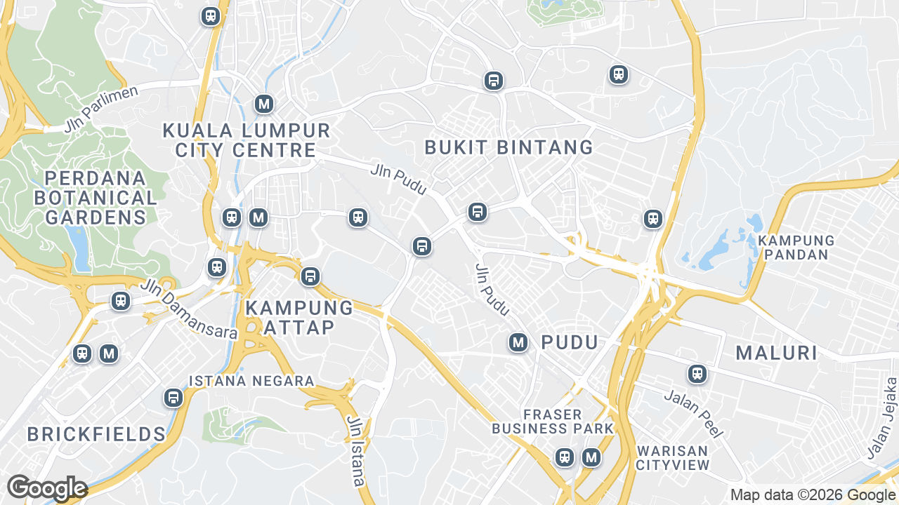 Map showing where Menara EcoWorld, KLCC & Jalan Sultan Ismail, Kuala Lumpur is