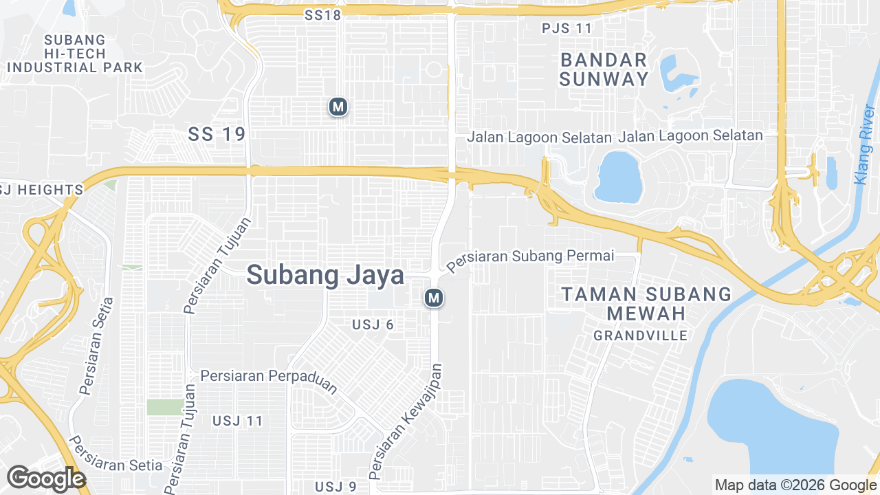 Map showing where Menara Summit, Petaling Jaya & Selangor, Kuala Lumpur is