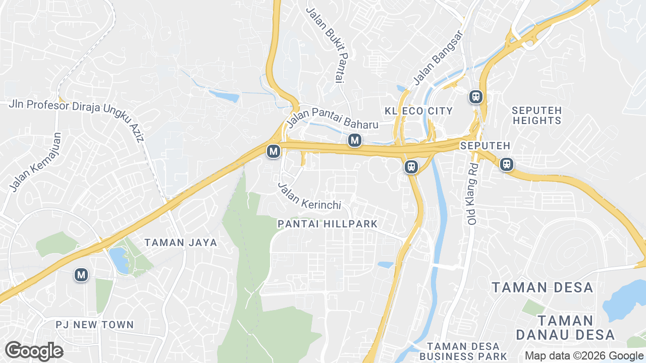 Map showing where The Vertical Corporate Towers, Bangsar South, Kuala Lumpur is