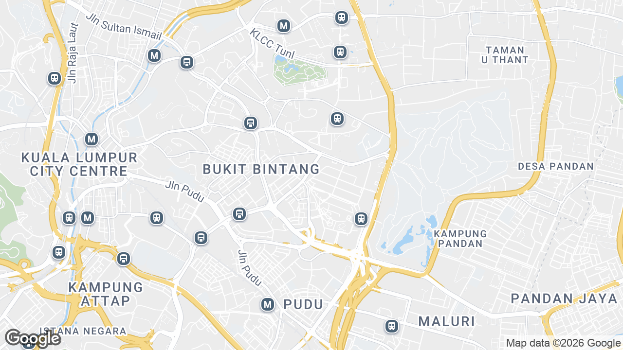 Map showing where Tribeca, KLCC & Jalan Sultan Ismail, Kuala Lumpur is
