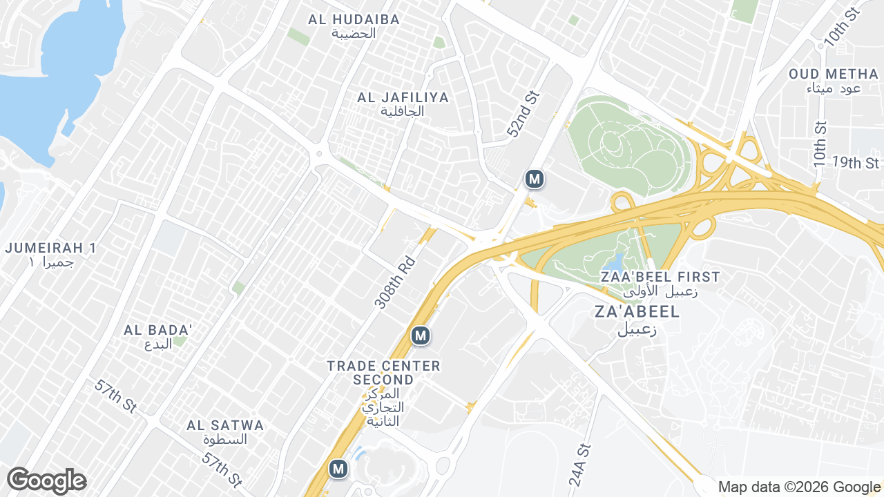 Map showing where Burj Al Salam, Sheikh Zayed Road & DWTC, Dubai is