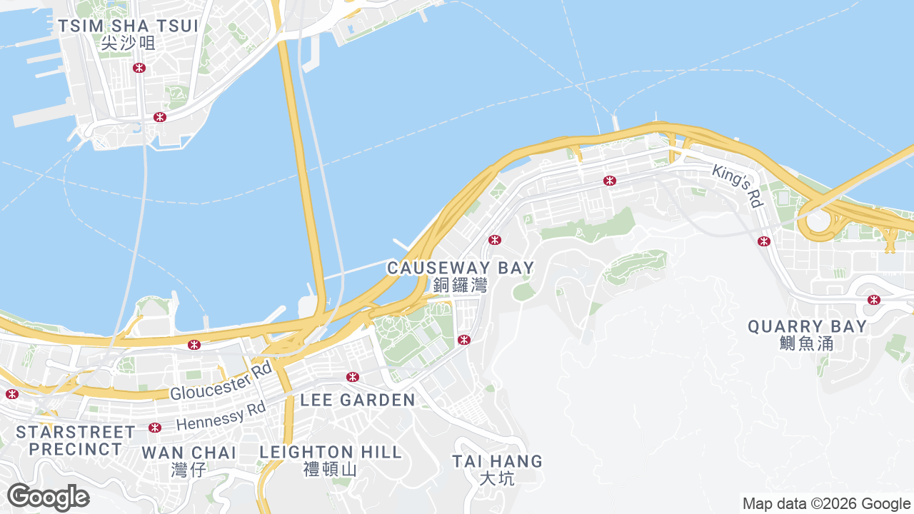 Map showing where Seaview Estates, Tin Hau, Hong Kong is