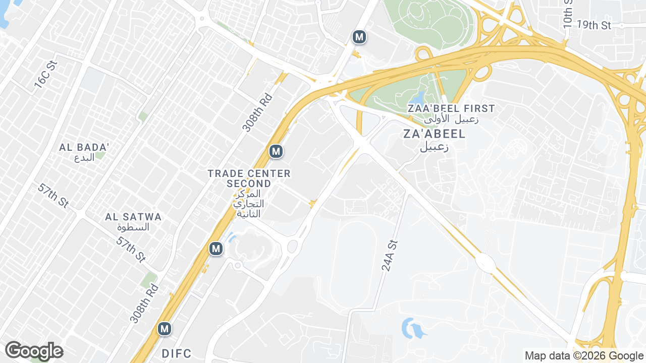 Map showing where Convention Tower 2, Sheikh Zayed Road & DWTC, Dubai is