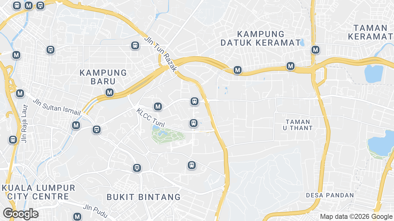 Map showing where Ilham Tower, KLCC & Jalan Sultan Ismail, Kuala Lumpur is