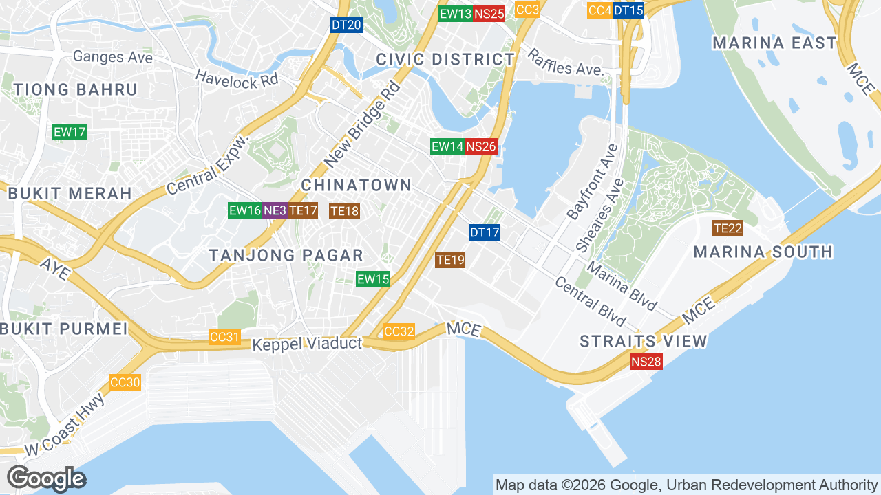 Map showing where SGX Centre 2, Telok Ayer, Singapore is