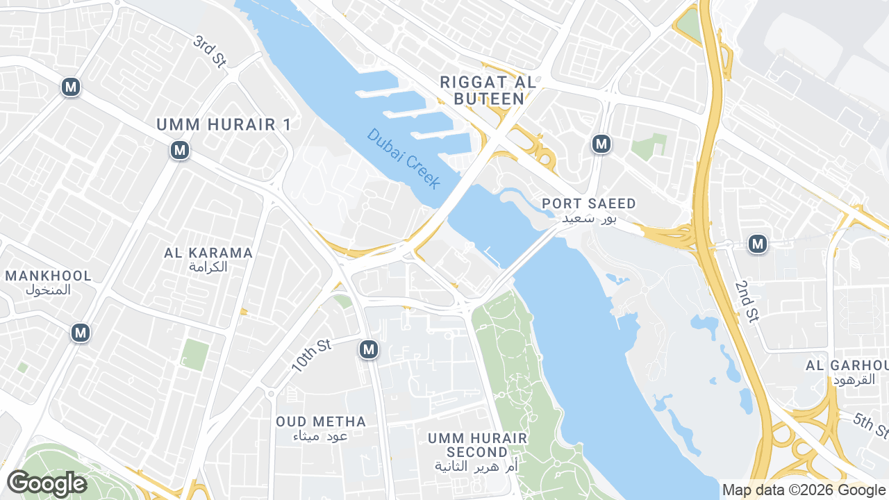 Map showing where Supreme Court Complex, Sheikh Zayed Road & DWTC, Dubai is