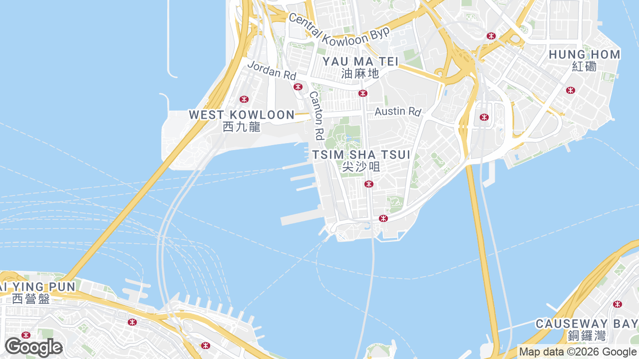 Map showing where The Gateway Sunlife Tower, Tsim Sha Tsui, Hong Kong is