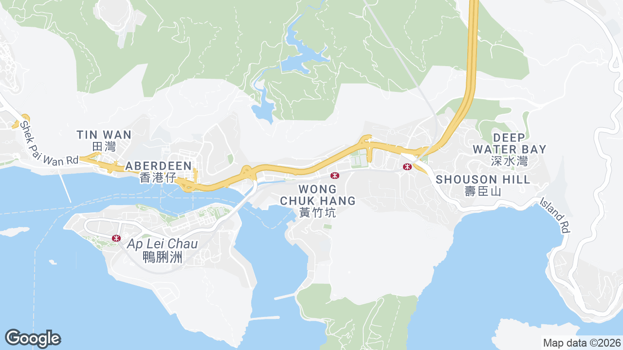 Map showing where AXA Southside, Wong Chuk Hang, Hong Kong is
