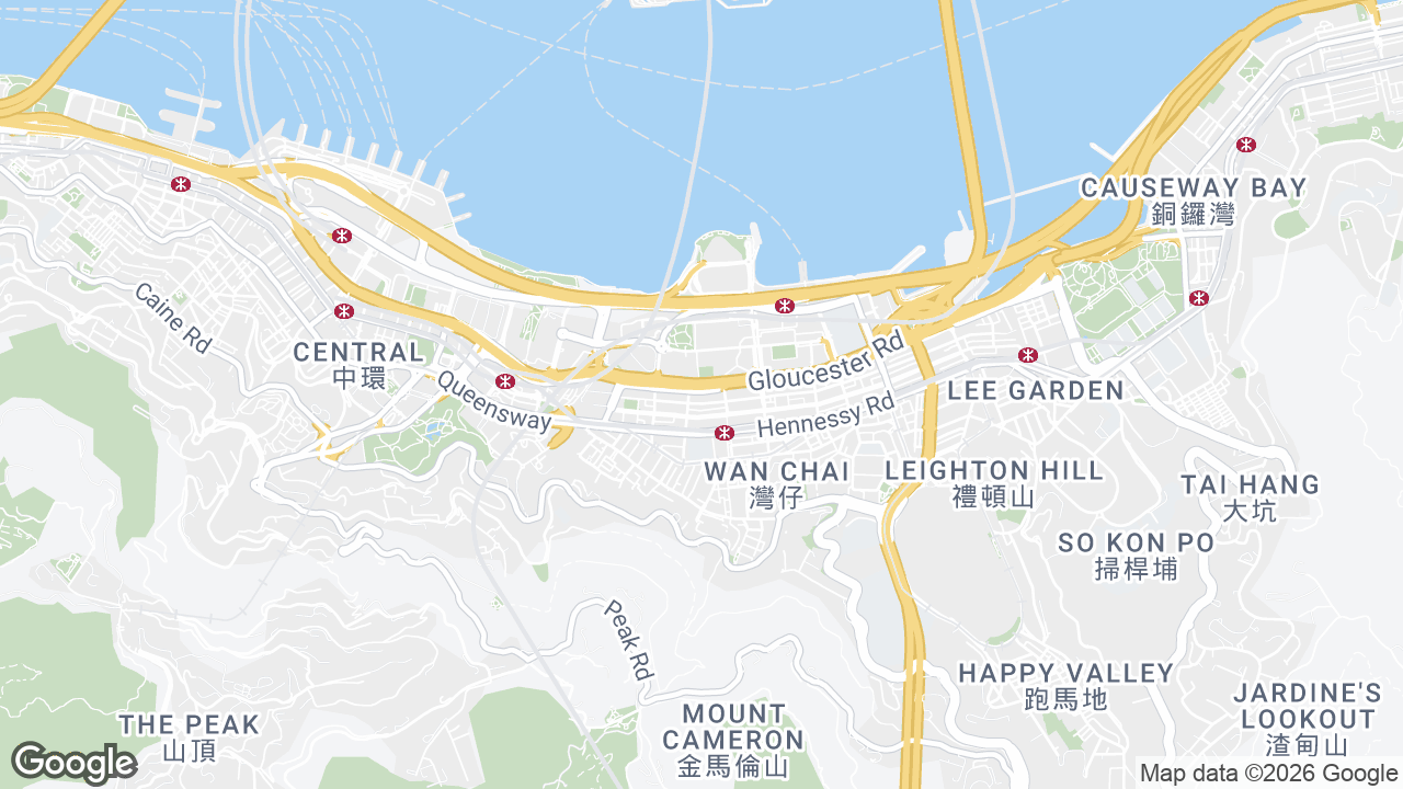 Map showing where Luk Kwok Centre, Wan Chai, Hong Kong is