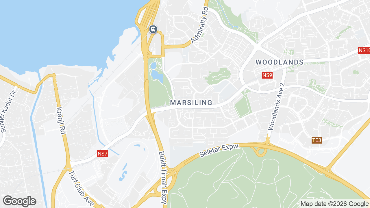 Map showing where Staytion @ Marsiling MRT, Novena, Singapore is