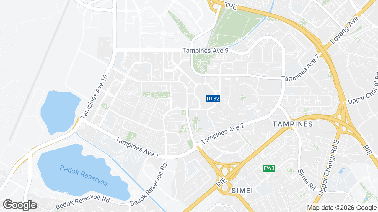 Map showing where Junction, Tampines, Singapore is