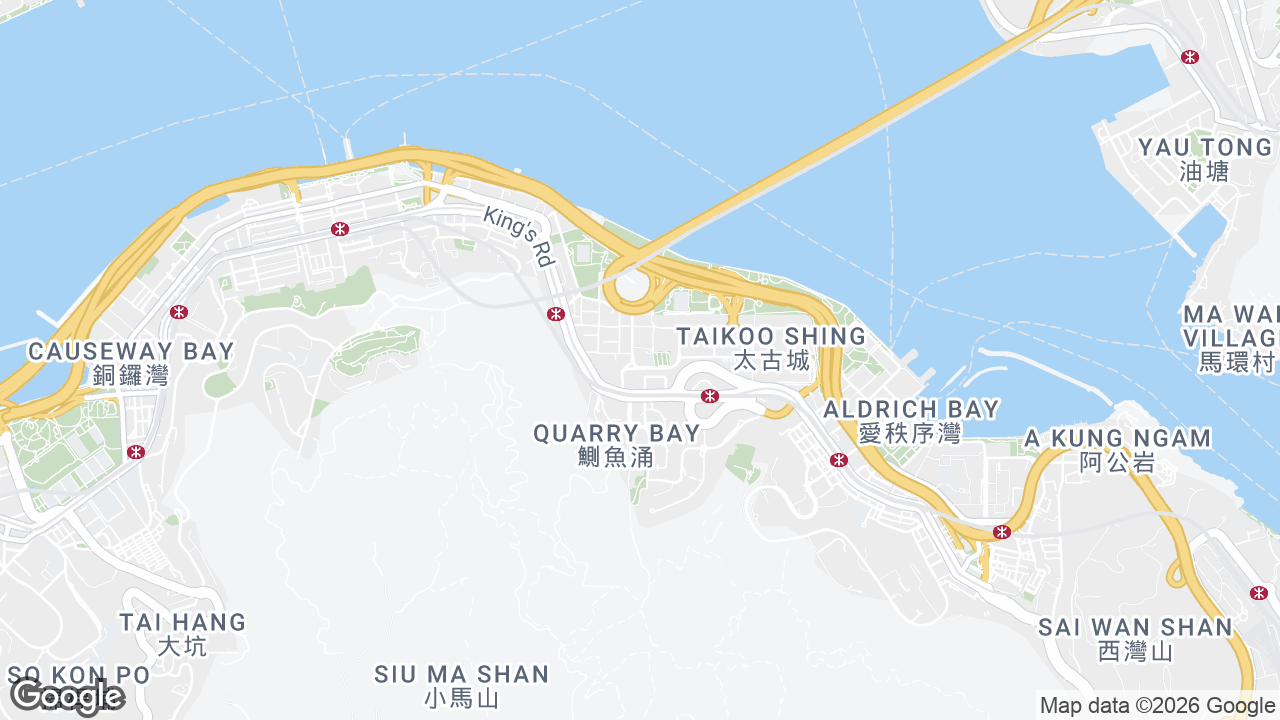 Map showing where One Island East, Quarry Bay, Hong Kong is
