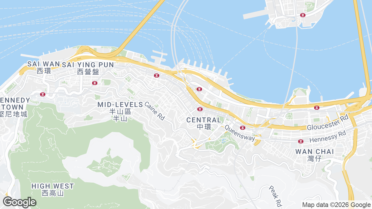 Map showing where Prosperity Tower, Central, Hong Kong is