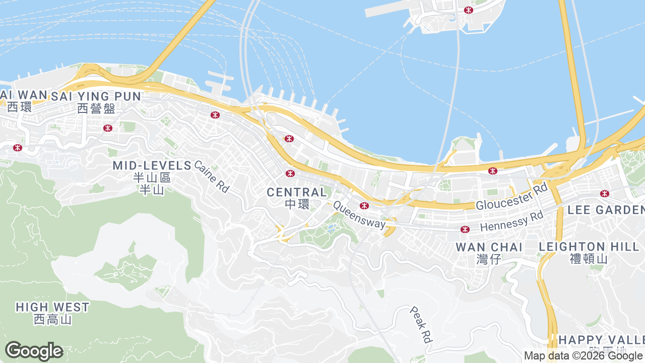 Map showing where Hong Kong Club Building, Central, Hong Kong is
