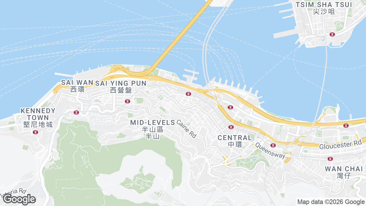 Map showing where The Chelsea, Sheung Wan, Hong Kong is