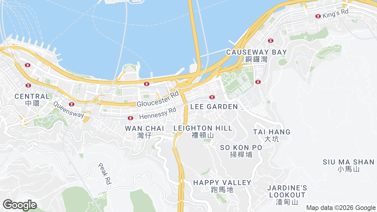 Map showing where V Point, Causeway Bay, Hong Kong is