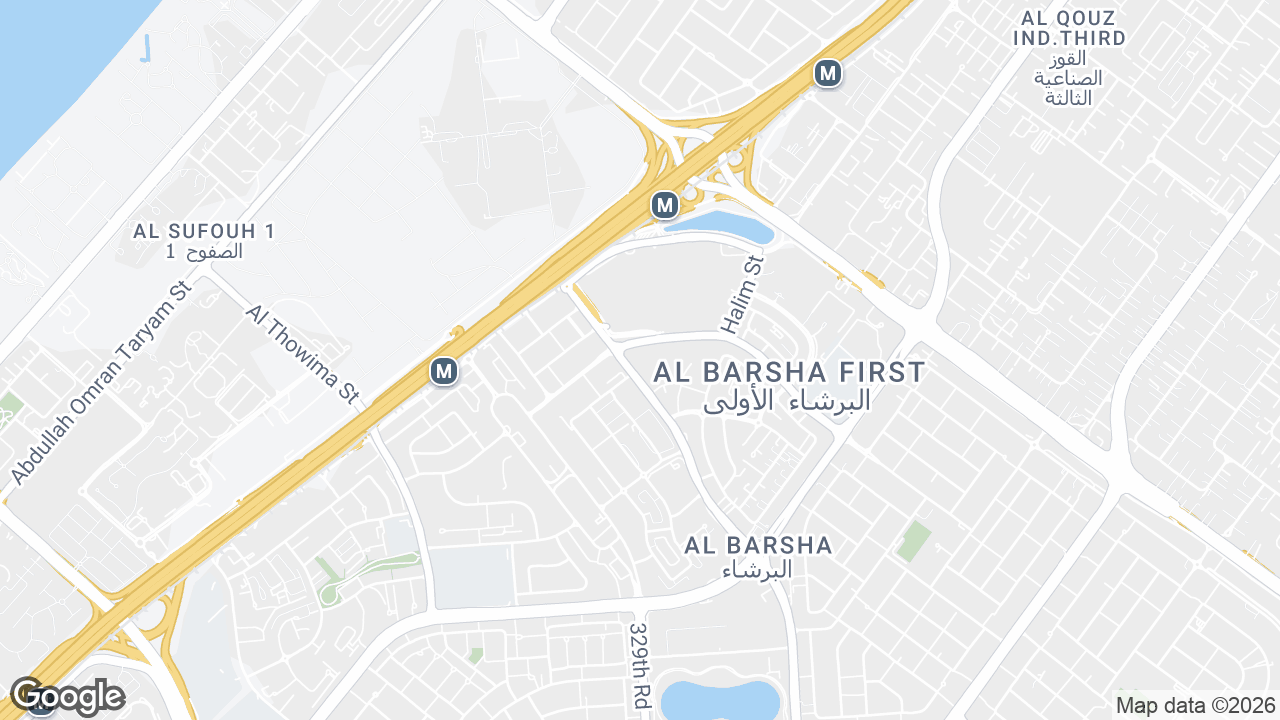 Map showing where B1 Mall, Barsha Heights, Dubai is