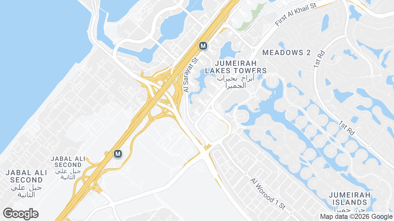 Map showing where Dome Tower, JLT, Dubai is