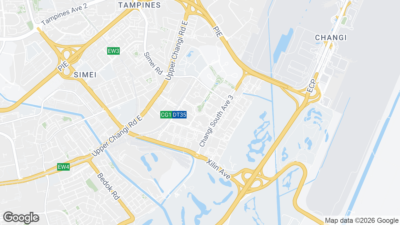 Map showing where The Signature, Changi, Singapore is
