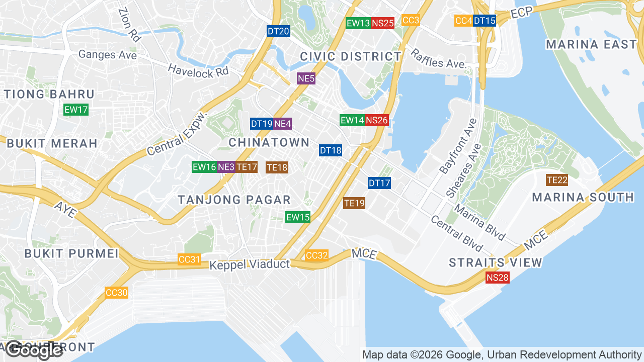 Map showing where Tokio Marine Centre Cso Telok Ayer, Telok Ayer, Singapore is