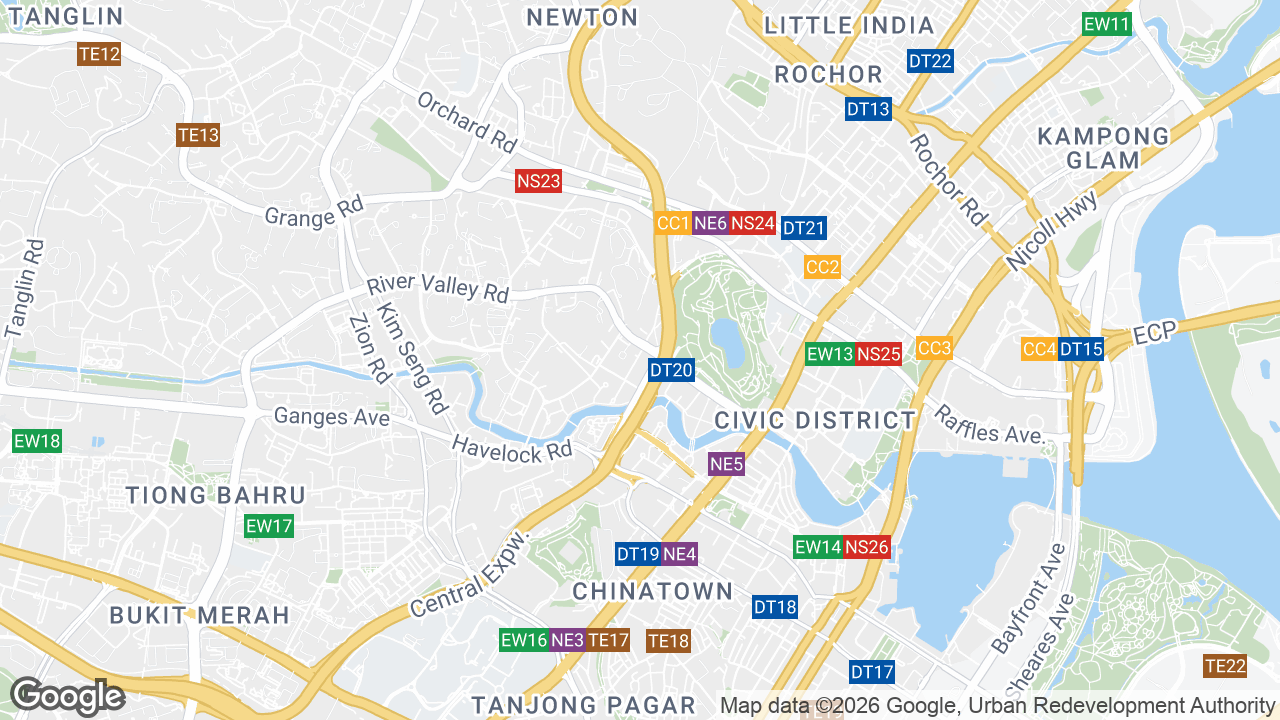 Map showing where UE Square, Clarke Quay, Singapore is